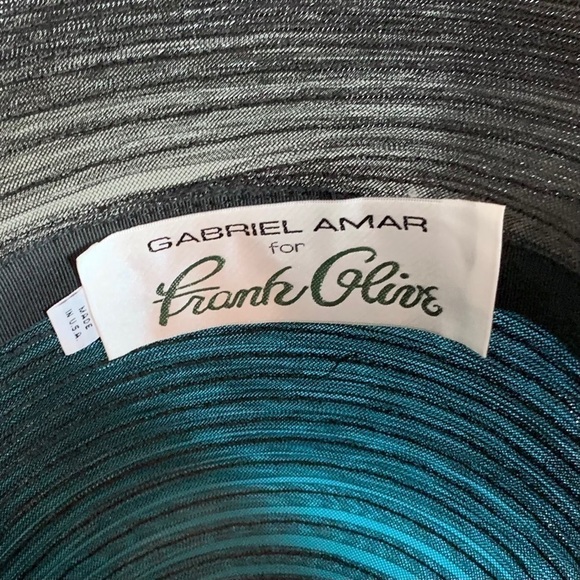 Gabriel Amar for Frank Olive Black Mesh Fancy Hat - Picture 6 of 6